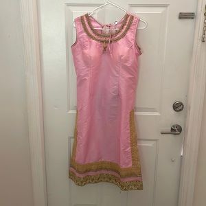 Pink and teal sharara (4 piece)